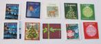 9 europese kerstzegels + 1 belgische, Sans timbre, Neuf, Enlèvement ou Envoi, Non oblitéré