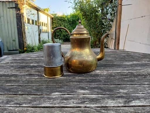 Koperen theepot, Antiquités & Art, Curiosités & Brocante, Enlèvement ou Envoi