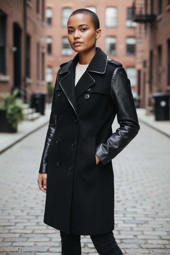 Magnifique manteau long à manches en cuir - taille 40, Vêtements | Femmes, Vestes | Hiver, Enlèvement ou Envoi, Taille 38/40 (M)