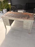 Vintage metalen bureau, Ophalen, Opbergruimte, Gebruikt, Metaal