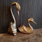 2 cygnes vintage en cuivre pressés, Envoi, Cuivre