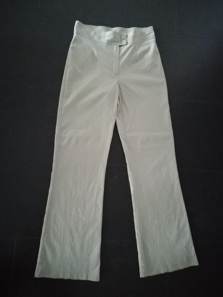 Crèmekleurige broek / maat 38, Kleding | Dames, Ophalen of Verzenden, Maat 38/40 (M)