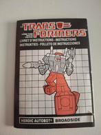 Livret d'instructions Transformers G1 Broadside 1986, Collections, G1, Enlèvement ou Envoi