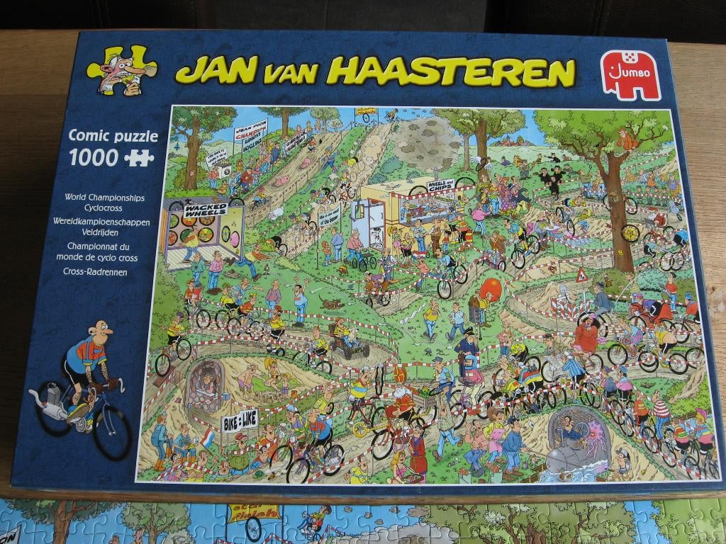 Jan Van Haasteren Puzzel Wereldkampioenschappen Veldrijden, Hobby en Vrije tijd, Denksport en Puzzels, Ophalen of Verzenden, 500 t/m 1500 stukjes
