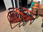 4 chaises en bois, Maison & Meubles, Brun, Enlèvement, Utilisé, Bois