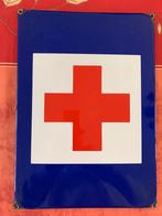 Plaque émaillée CROIX ROUGE pharmacie infirmerie, Enlèvement ou Envoi, Comme neuf, Panneau publicitaire