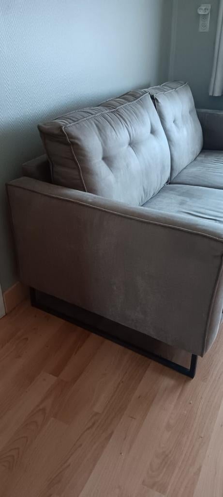 Driezit zetel suede look., Ophalen