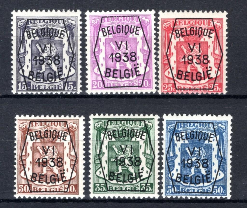 PRE363/368** MNH 1938 - Armoiries des petits États SÉRIE 6, Enlèvement ou Envoi, Non oblitéré, Neuf