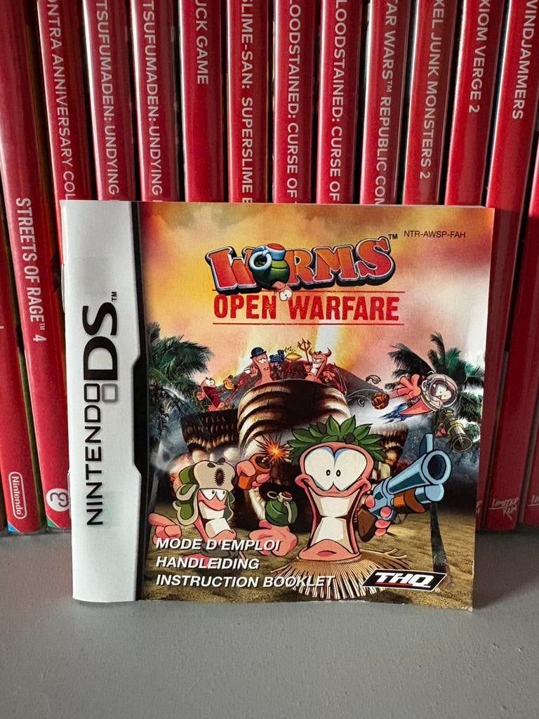 Worms Open Warfare (DS) - Handleiding, Ophalen of Verzenden, Zo goed als nieuw