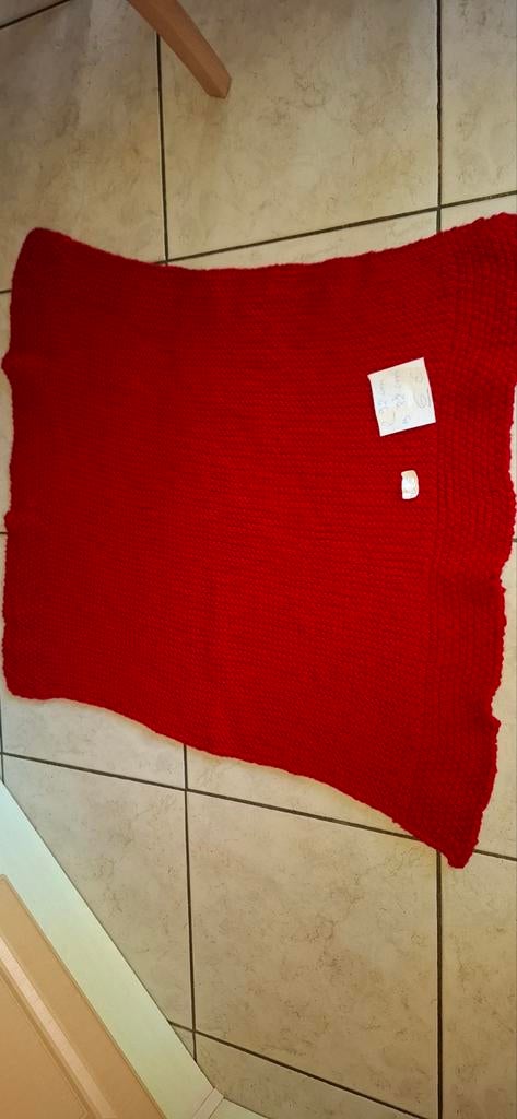 Groot stuk  ,zelf gebreid ,L 92 cm / ,B 82 cm, Maison & Meubles, Accessoires pour la Maison | Plaids & Couvertures, Enlèvement