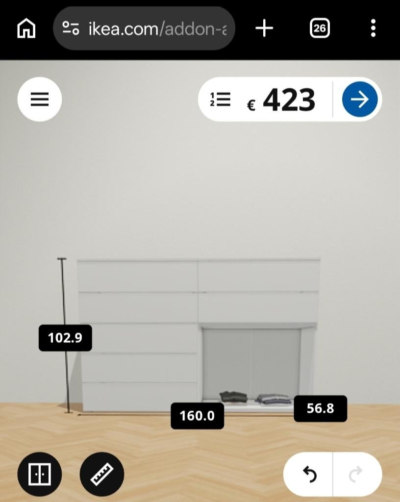 Ikea Platsa kast, 150 à 200 cm, Comme neuf, Enlèvement, 100 à 150 cm