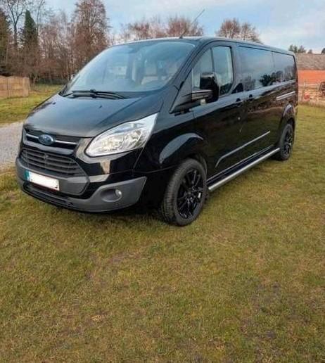 Ford transit custom, 6Pl,L2 Film optie 2015, Auto's, Ford, Particulier, Transit, Trekhaak, Diesel, 5 deurs, Handgeschakeld, Zwart