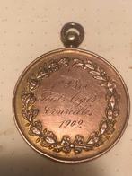 Leopold II-medaille 1902 COURCELLES, Postzegels en Munten, Ophalen of Verzenden, Brons