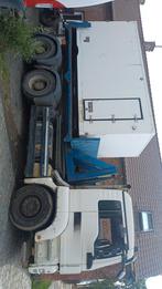 Container slede met bak op, Ophalen