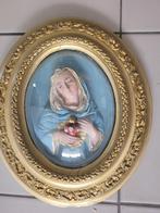 Vergulde ovale kader met Mariabeeld, Antiek en Kunst, Ophalen