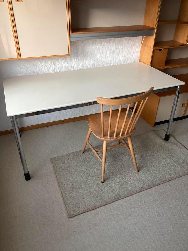 Vintage IKEA postmodern bureau Signatur T. Bjorklund 90s, Huis en Inrichting, Bureaus, Gebruikt, Bureau, In hoogte verstelbaar