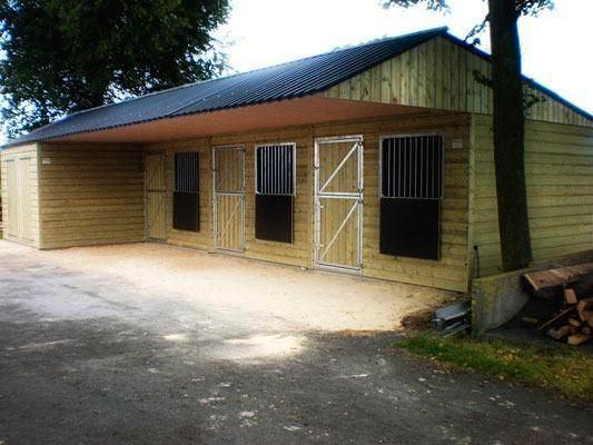 Paardenstal model Texas,, Animaux & Accessoires, Box & Pâturages