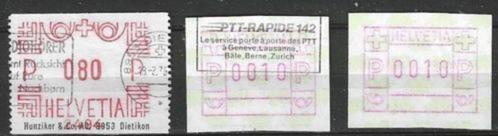 Zwitserland 1976 - Yvert  - Set van 3 automaatszegels (ST), Timbres & Monnaies, Timbres | Europe | Suisse, Affranchi, Envoi