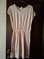 H&M Basic Roze Jurk met Elastische Taille - Maat S, H&M, Ophalen of Verzenden, Knielengte, Roze