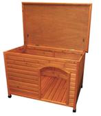 Houten Hondenhok Natura Classic Plat Dak L Bruin, Dieren en Toebehoren, Ophalen, 110 cm of meer, 65 tot 100 cm, Nieuw