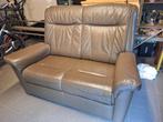 Zetel - 2 zit - leder donker bruin, Ophalen, Gebruikt, Tweepersoons, Leer
