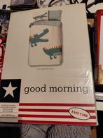 dekbedovertrek 1 persoon krokodil Good Morning nieuw, Neuf, Enlèvement ou Envoi, Housse de couette, Une personne