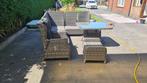 Luxe rotan tuinset met tafel en kussens, Tuin en Terras, Ophalen, Zo goed als nieuw