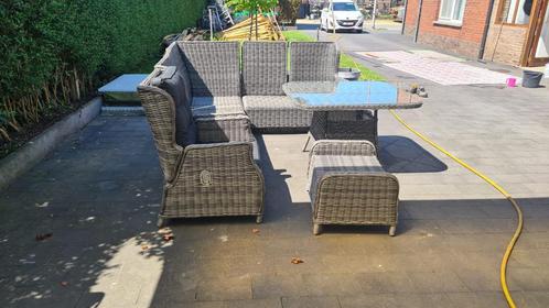 Luxe rotan tuinset met tafel en kussens, Tuin en Terras, Tuinmeubel-accessoires, Zo goed als nieuw, Ophalen