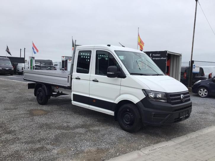 volkswagen crafter laadbak/7plaatsen 2024 14000km 31950e ex, Auto's, Bestelwagens en Lichte vracht, Bedrijf, Te koop, ABS, Airbags