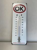 Thermomètre publicitaire en émail à l'huile OK, Utilisé, Enlèvement ou Envoi, Panneau publicitaire