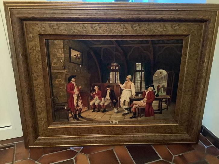 *Très grande belle peinture signée avec un cadre magnifique, Antiquités & Art, Art | Peinture | Classique, Enlèvement