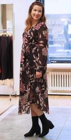 Gerry Weber, jurk in voile, gevoerd, mt 42, bijna nieuw, Taille 42/44 (L), Enlèvement ou Envoi, Comme neuf, Brun