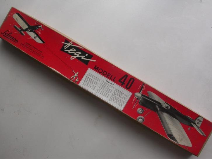 Vliegtuig vintage KIT HEGI rondvlucht control line, Hobby en Vrije tijd, Modelbouw | Radiografisch | Vliegtuigen, Nieuw, Nitro