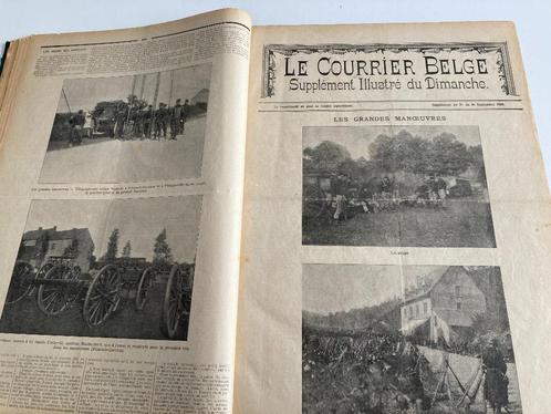 " Le Courrier Belge " 1900 - 1901(les grandes manoeuvres, .., Antiquités & Art, Antiquités | Livres & Manuscrits, Enlèvement ou Envoi