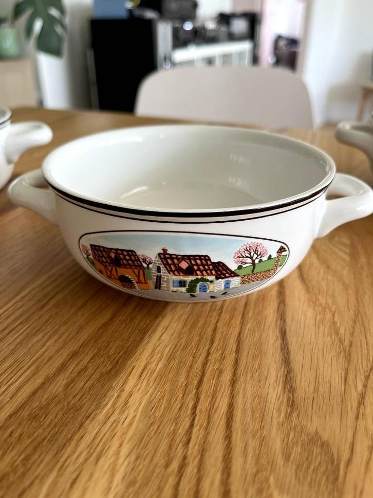 4x Tasse à soupe Design Naif Villeroy & Boch, Huis en Inrichting, Keuken | Servies, Gebruikt, Kom(men), Overige stijlen, Porselein