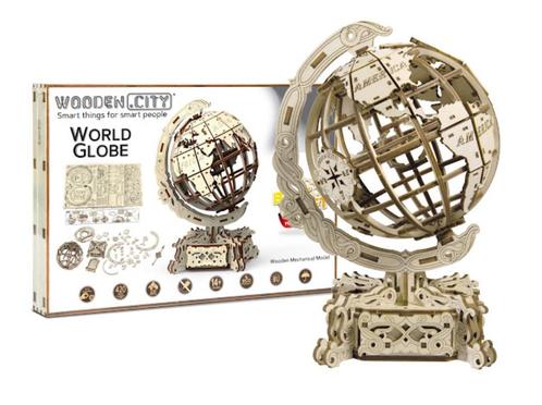3D Houten Puzzel World Globe - DIY Wood Builds, Hobby en Vrije tijd, Modelbouw | Overige, Nieuw, Verzenden