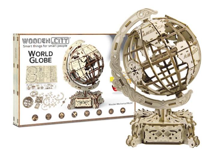 3D Houten Puzzel World Globe - DIY Wood Builds, Hobby en Vrije tijd, Modelbouw | Overige, Nieuw, Verzenden