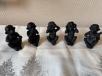 Lot déco singes en résine noire – 6 figurines –, Ophalen, Zo goed als nieuw