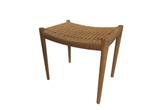 Schitterende vintage Deense Niels Otto Muller design ottoman, Minder dan 50 cm, Gebruikt, 50 tot 75 cm, Hout