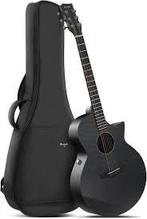 Enya X3 PRO Mini Gitaar - 3/4 Zwarte Koolstofvezel, Enlèvement ou Envoi, Comme neuf, Avec valise