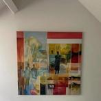 hand painted Schilderij kunstenaar abstract rood mens kunst, Antiek en Kunst, Kunst | Schilderijen | Abstract, Ophalen of Verzenden