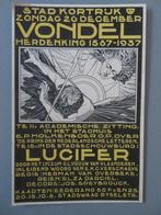 Kortrijk Vondelherdenk. 1937 Lucifer Verschaeve Speybrouck, Ophalen of Verzenden, 1920 tot 1940, Ongelopen