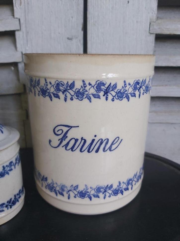 Mooie oude franse aardewerken voorraadpot FARINE St Valier, Antiek en Kunst, Antiek | Keramiek en Aardewerk, Ophalen of Verzenden