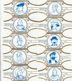 serie sigarenbanden (10) stripfiguren Kuifje volledig #3, Verzenden, Kuifje, Gebruikt, Overige typen