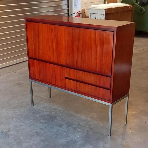 Dressoirbar met hoog bord Vintage Meubelfabriek Aurora 1960', Verzamelen, Retro, Ophalen
