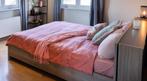 Tweepersoonsbed, Huis en Inrichting, Slaapkamer | Bedden, Ophalen, Gebruikt, Bruin, Tweepersoons
