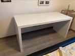 MALM Bureau met uittrekbaar blad, wit, 151x65 cm, Huis en Inrichting, Ophalen, Gebruikt, 150 tot 200 cm, Minder dan 100 cm