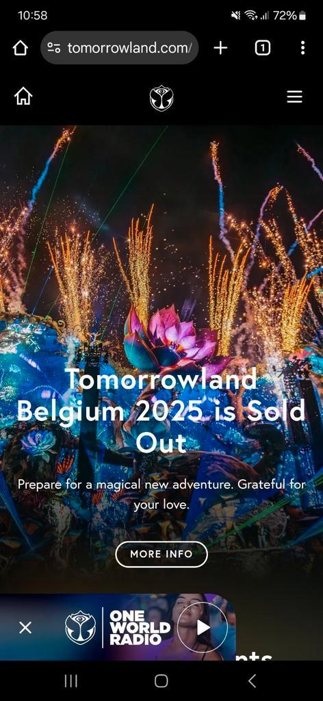 Tomorrowland kaartjes Gezocht, Tickets en Kaartjes, Evenementen en Festivals