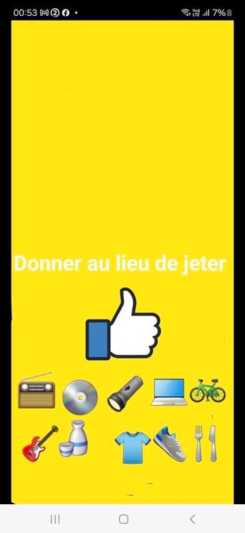 Nous reprenons gratuitement les biens d'occasion  beschikbaar voor biedingen