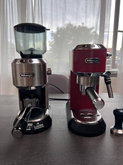 De'Longhi Dedica Espressomachine + Koffiemolen, Elektronische apparatuur, Koffiezetapparaten, Zo goed als nieuw, Gemalen koffie